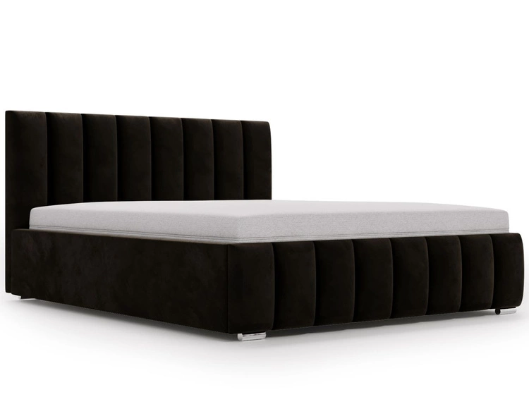 Polsterbett mit Bettkasten und Lattenrost 180x200 Neos Schwarz