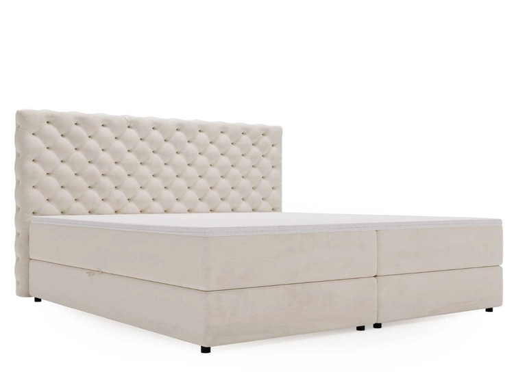 Boxspringbett mit Bettkasten 180x200 Bergamo Beige