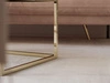 Couchtisch auf goldenem Gestell Asumi Weiß Hochglanz 36x42