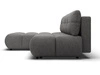 Ecksofa mit Schlaffunktion und Bettkasten Links Milet Grau