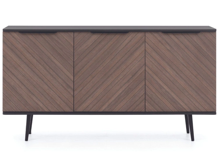 Türkommode 150 cm Nemi Schwarzer Graphit Braun