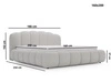 Polsterbett mit Stauraum und Lattenrost 160x200 Cloud Soft Braun