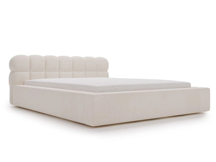 Polsterbett mit Bettkasten und Lattenrost 120x200 Plaza Creme
