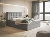 Boxspringbett mit Bettkasten 180x200 Denza Grau