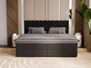 Boxspringbett mit Bettkasten 140x200 Bergamo Schwarz