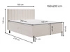 Boxspringbett mit Bettkasten 160x200 Primavera Hellgrau