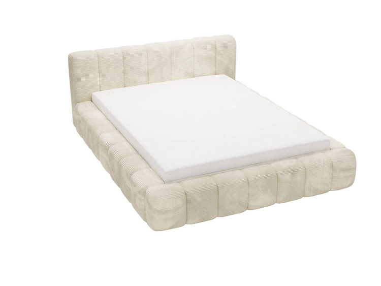 Polsterbett mit Bettkasten und Lattenrost 180x200 Ibiza Creme