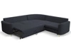 Ecksofa L-Form Links mit Schlaffunktion und Bettkasten Limon Dunkelblau