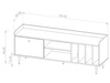 TV-Lowboard mit Türe 150 cm Vasa Braun