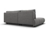 Ecksofa mit Schlaffunktion und Bettkasten Links Milet Grau