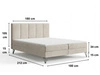 Boxspringbett mit Bettkasten 180x200 Vendi grau