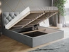 Polsterbett mit Bettkasten und Lattenrost 180x200 Selva Dunkelblau