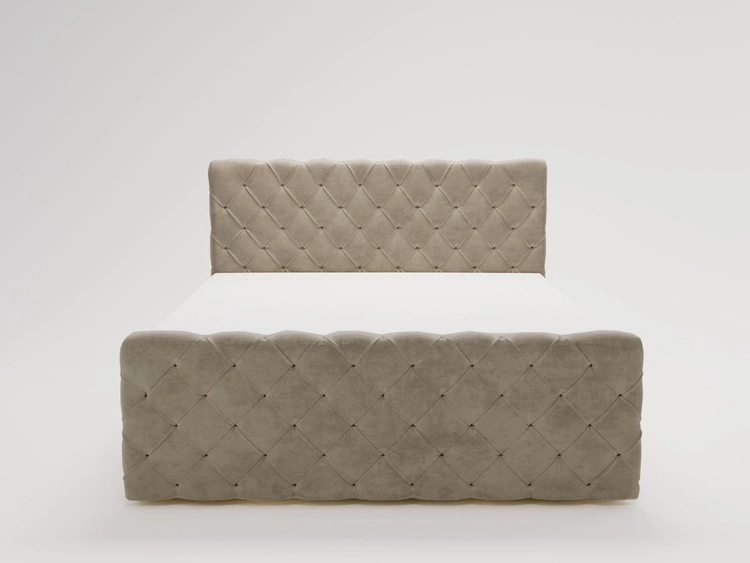 Boxspringbett mit Bettkasten 160x200 Lunaris Hellbraun