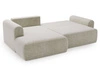 Ecksofa L-Form mit Schlaffunktion und Bettkasten Savana Bis Hellbeige
