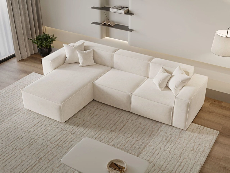 Ecksofa L-Form Links Arizona Creme