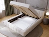 Polsterbett mit Bettkasten und Lattenrost 140x200 Orio Beige
