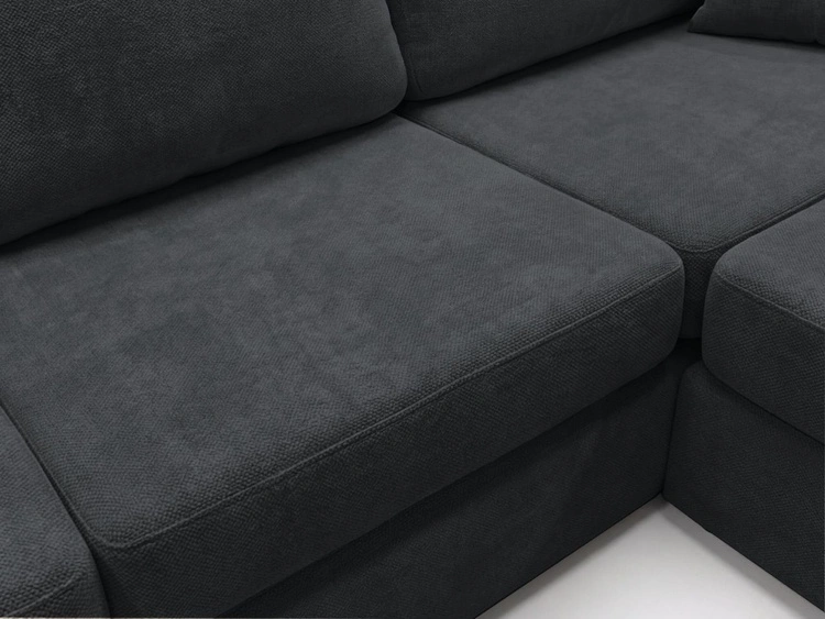Ecksofa L-Form fürs Wohnzimmer Nesto Rechts Schwarz