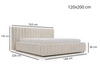 Polsterbett mit Bettkasten und Lattenrost 120x200 Bliss Beige