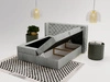Boxspringbett mit Bettkasten 160x200 Lion Grau