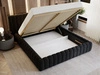 Polsterbett mit Bettkasten und Lattenrost 180x200 Bliss Schwarz