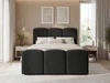 Boxspringbett mit Bettkasten 140x200 Campi Schwarz