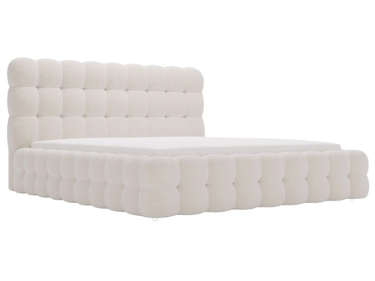 Polsterbett mit Bettkasten und Lattenrost 180x200 Twist Beige