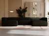 Wohnlandschaft Universell Moderne Cord Ecksofa Landi Schwarz