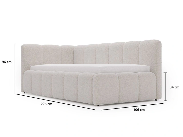 Jugendbett Einzelbett mit Bettkasten und Lattenrost 90x200 Cloud One Schwarz