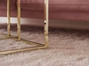 Couchtisch auf goldenem Gestell und transparenter Glasplatte Asumi 35x41