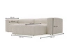 Ecksofa L-Form Rechts Moderne Cord Ecksofa Landi Beige