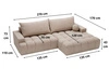 Ecksofa L-Form mit Schlaffunktion und Bettkasten Havi Rechts Graphit