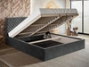 Polsterbett mit Bettkasten und Lattenrost 120x200 Esma Dunkelblau