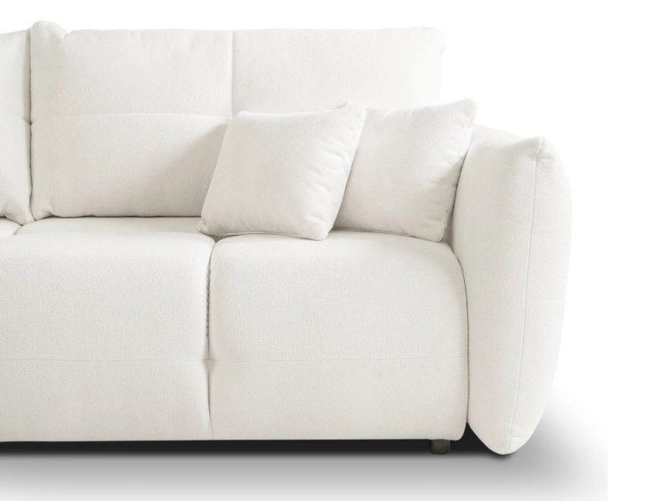 Schlafsofa mit Bettfunktion und Bettkasten Bene Creme