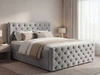 Boxspringbett mit Bettkasten 120x200 Montego Hellgrau