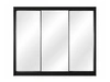 Schiebetürenschrank 250 cm mit Spiegel und LED-Beleuchtung Luzio Schwarz