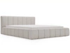 Polsterbett mit Bettkasten und Lattenrost 180x200 Split Hellgrau