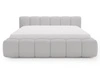 Polsterbett ohne Bettkasten mit Lattenrost 200x200 Cloud Low aus Bouclé-Stoff Grau