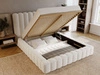 Polsterbett mit Bettkasten und Lattenrost 140x200 Rotto Creme