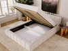 Polsterbett mit Bettkasten und Lattenrost 120x200 Alicante Boucle Beige
