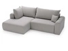 Ecksofa L-Form mit Schlaffunktion und Bettkasten Savana Bis Grau