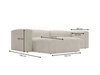 Ecksofa L-Form Links Moderne Cord Ecksofa Landi Honigfarben