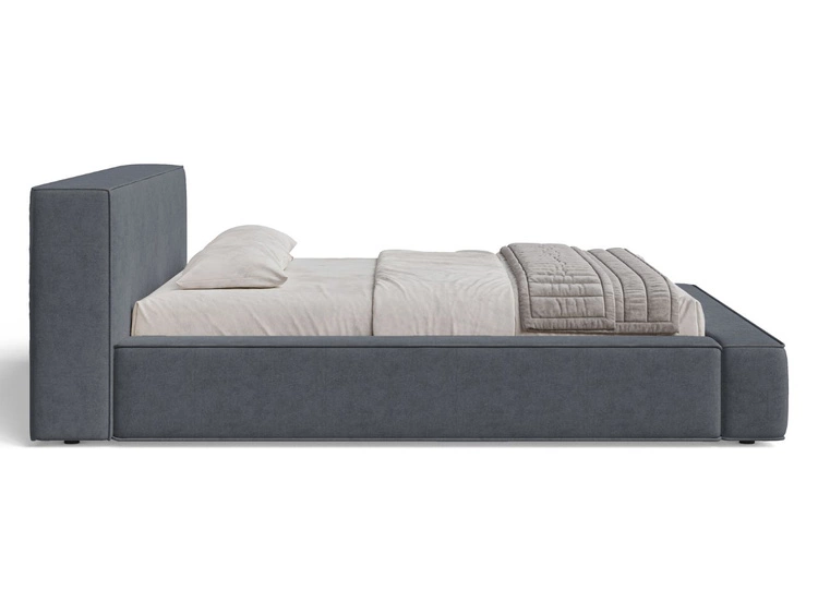Polsterbett mit Bettkasten und Lattenrost 120x200 Mali Dunkelgrau