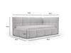 Gepolstertes Jugend-Einzelbett mit Bettkasten und Holzrost 90x200 Modo One Rechts Beige