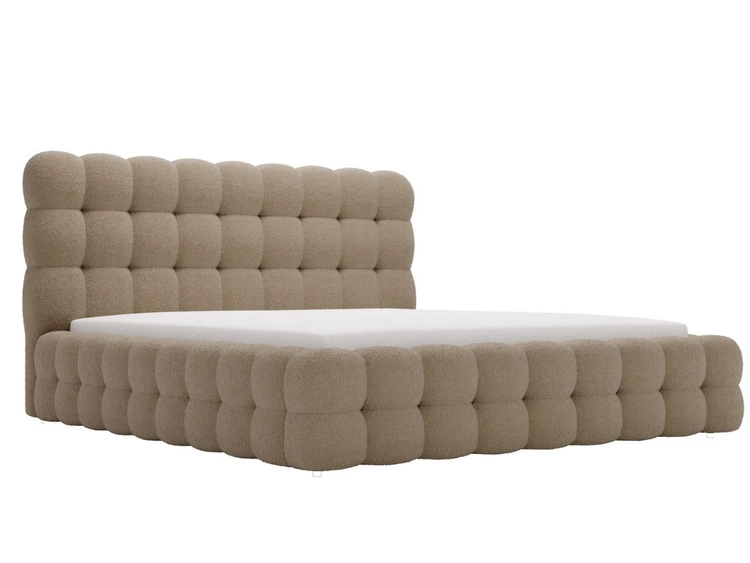 Polsterbett mit Bettkasten und Lattenrost 180x200 Twist Braun