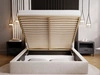 Polsterbett mit Bettkasten und Lattenrost 200x200 Monaco Beige