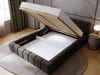 Polsterbett mit Bettkasten und Lattenrost 160x200 Orio Schwarz
