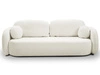 Schlafsofa mit Bettfunktion und Bettkasten Oreo Creme