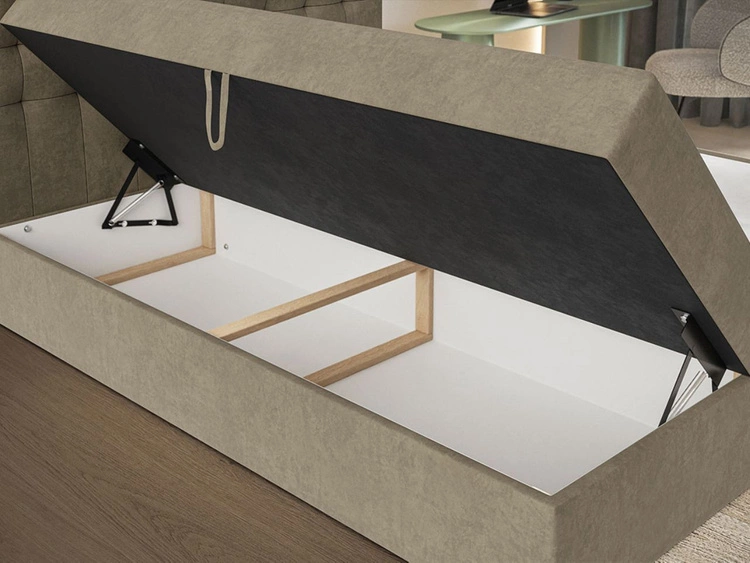 Boxspringbett mit Bettkasten 160x200 Denza Rosa