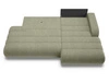 Ecksofa L-Form mit Schlaffunktion und Bettkasten Lisso Rechts Grün