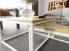 Wohnzimmer-Set im Loft-Stil Asumi Weiß und Eiche Wotan